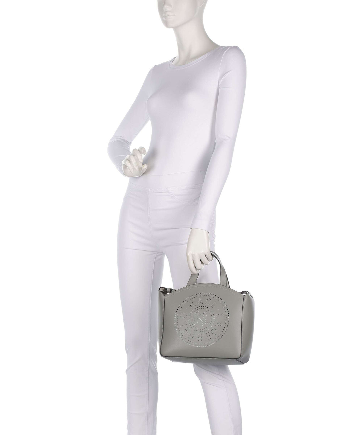 Karl Lagerfeld K/Circle Small Handbag cloud grey