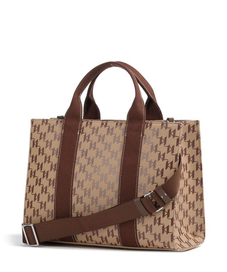 Karl Lagerfeld K/Rue St Guillaume Monogram Medium Handbag monogram nougat brown