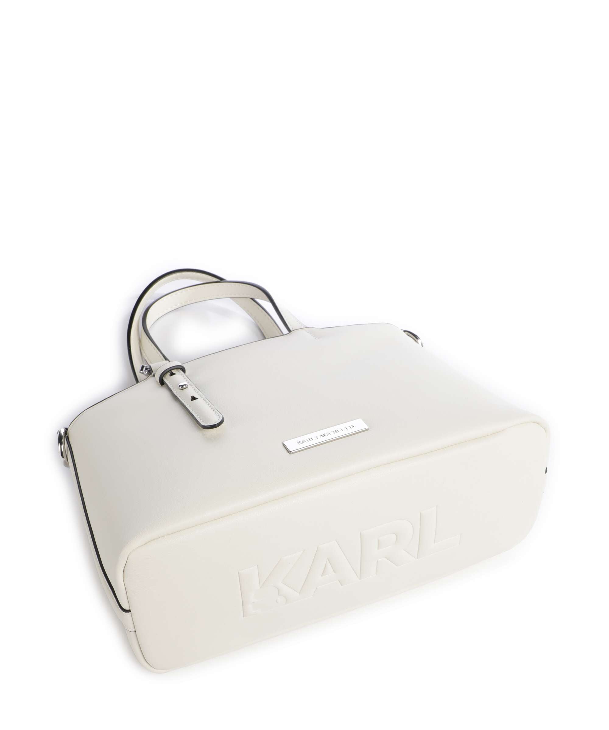 Karl Lagerfeld Ikon Smooth Handbag off white