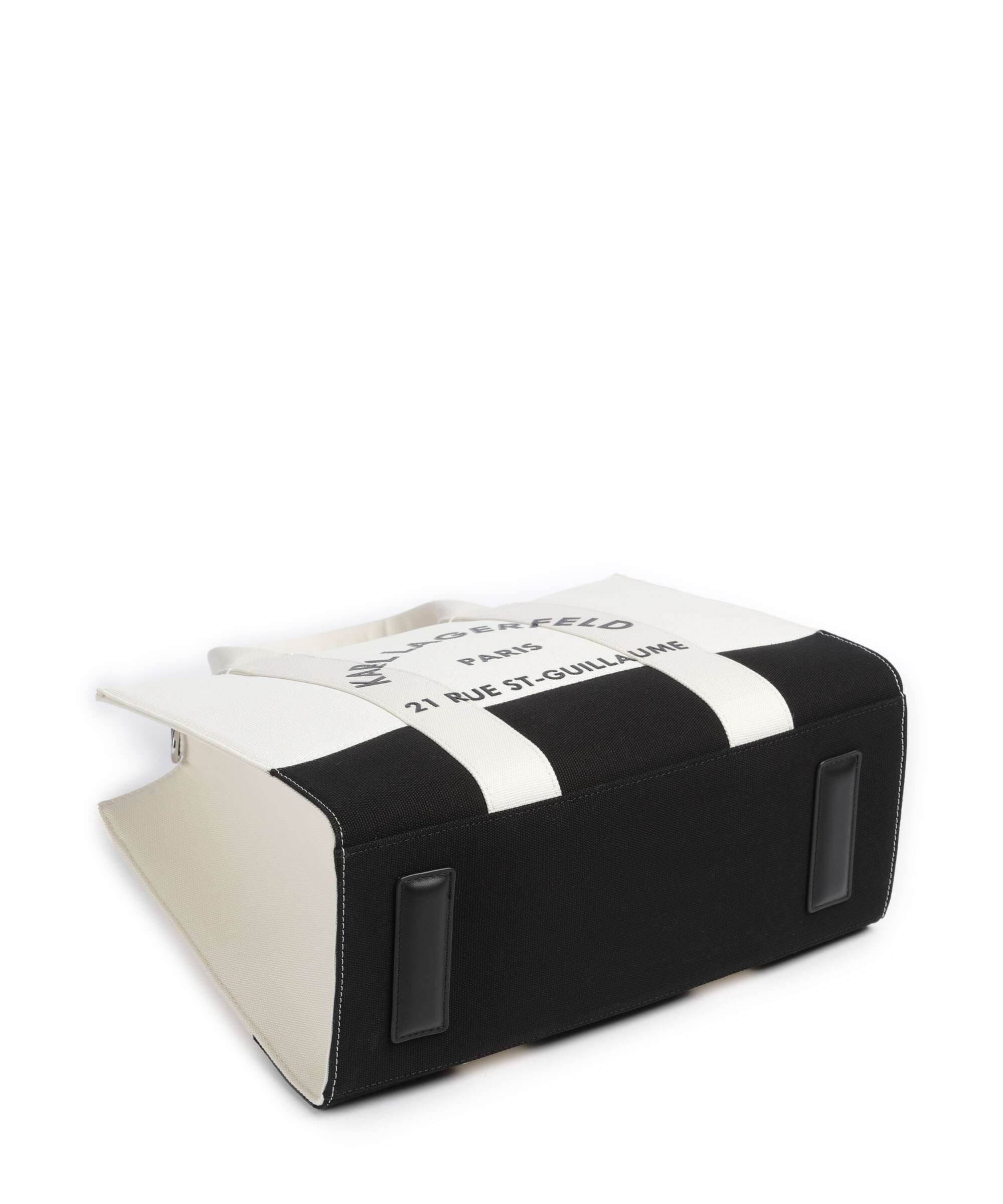 Karl Lagerfeld K/Rue St Guillaume Medium Handbag white/black