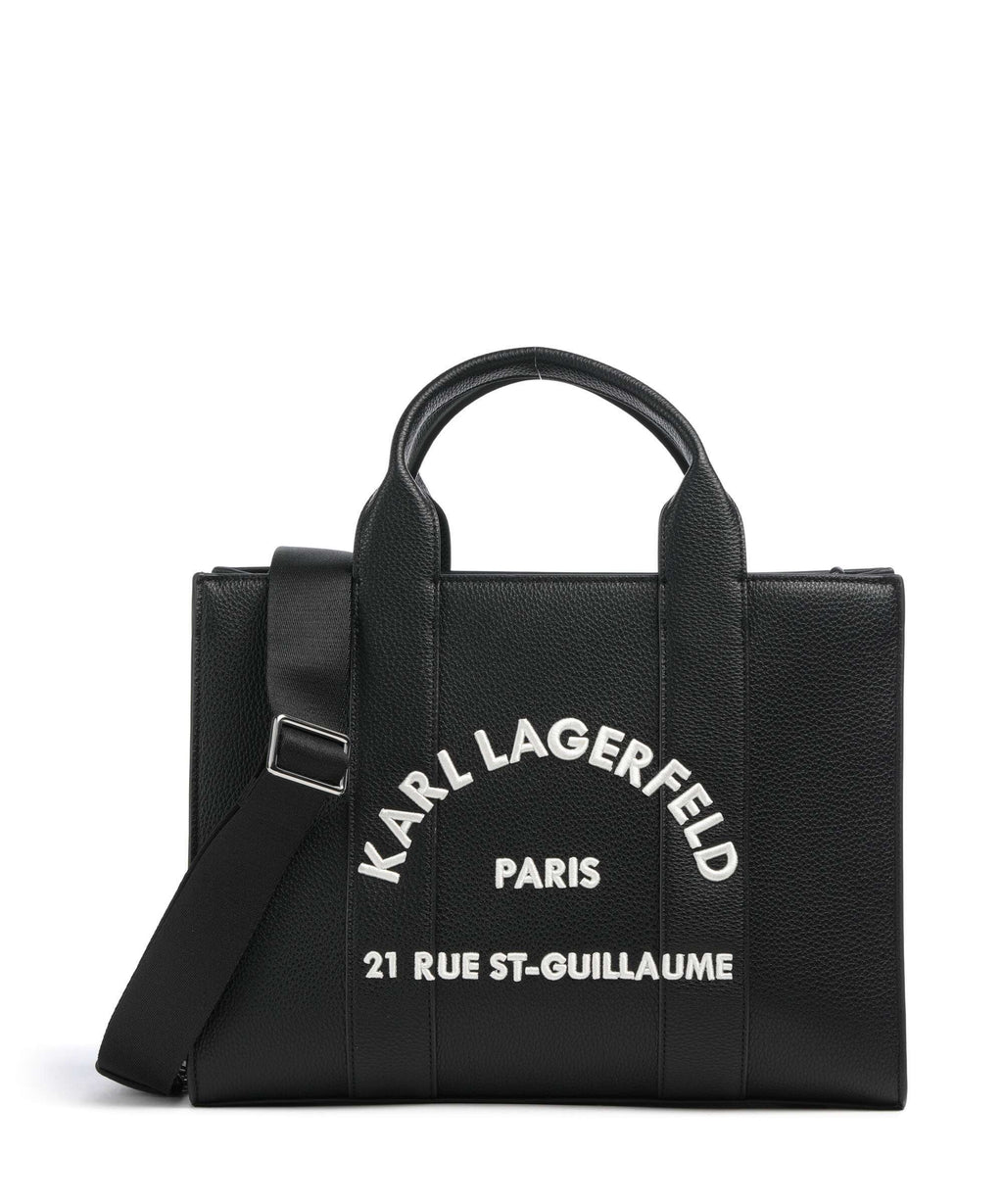 Karl Lagerfeld K/Rue St Guillaume Medium Handbag white/black