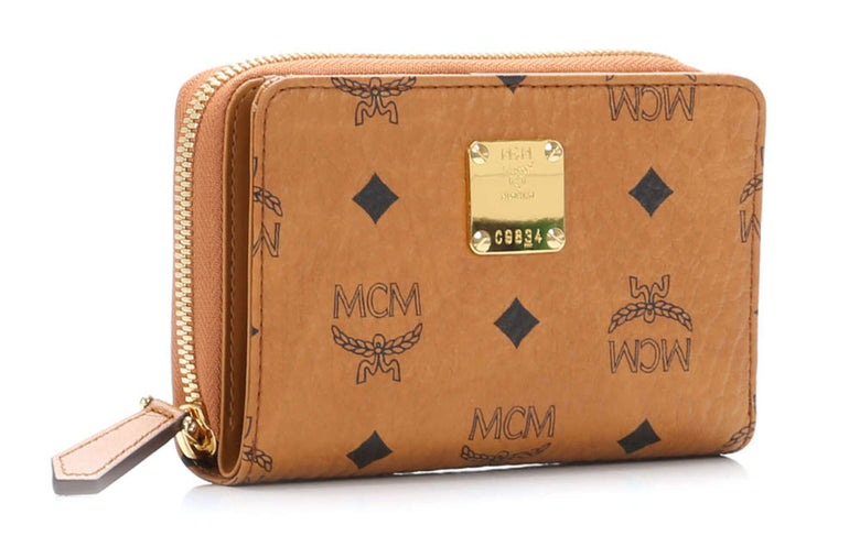 MCM Heritage Line Wallet cognac